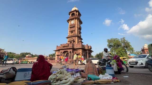 Bustling Life at Jodhpur's Iconic Clock Tower Market