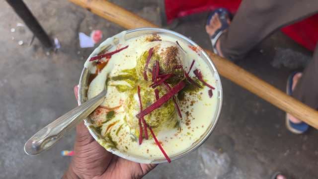 Street Style Dahi Vada Served Fresh in India