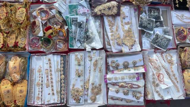 Traditional Indian Jewellery Collection Displayed in Marketplace