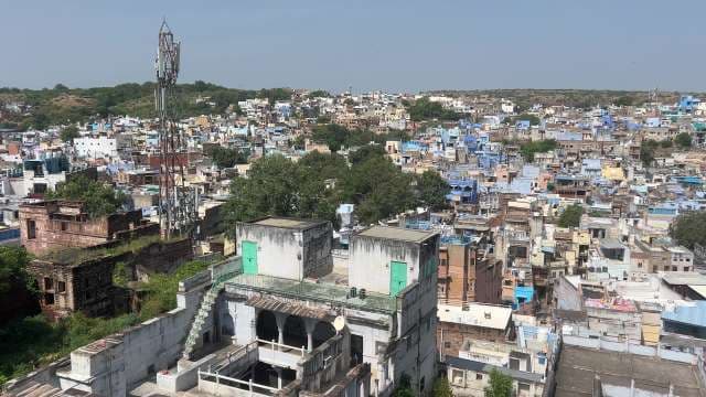 Aerial View of Jodhpur Blue City From Mehrangarh Fort