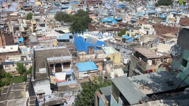 Aerial View of Jodhpur's Iconic Blue City Rooftops