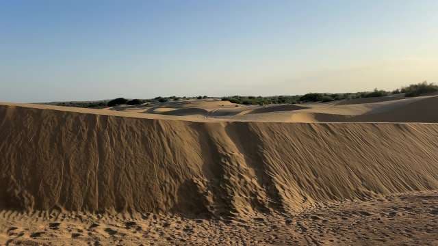 Majestic Sand Dunes at Sunset in India’s Thar Desert
