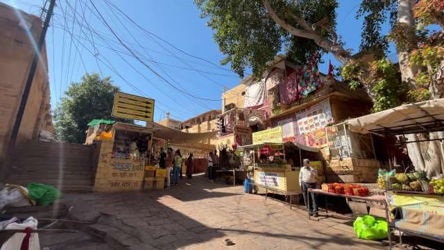 Vibrant Shopping Market Streets of Jaisalmer Fort