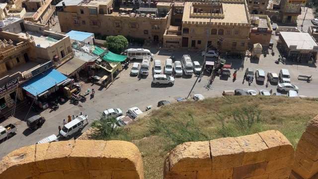Jaisalmer Fort View Overlooking Historic City Streets