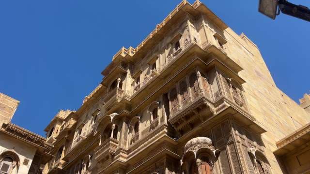 Stunning Jaisalmer Fort Architecture Under Clear Blue Skies