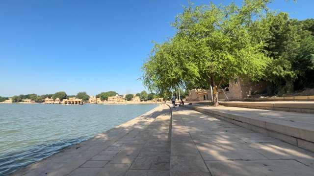 Scenic Promenade Along Gadisar Lake in Jaisalmer