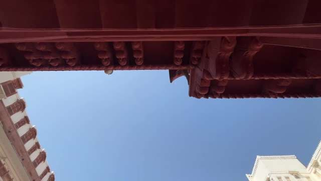 Stunning Red Sandstone Architecture in Jaipur Courtyard