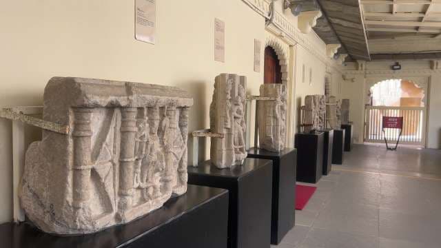 Ancient Stone Carvings Displayed in Indian Museum Gallery