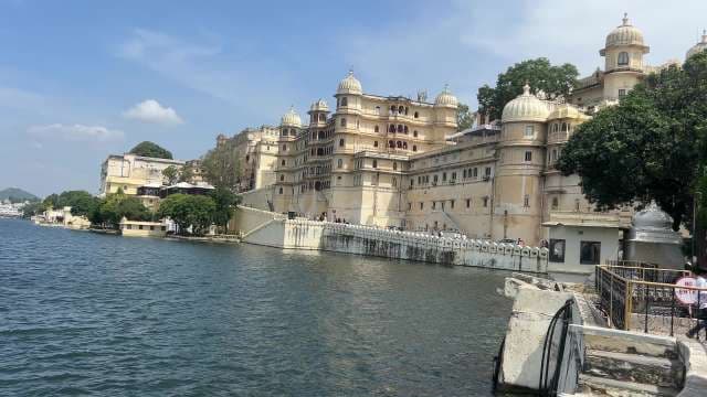 Majestic City Palace Overlooking Lake Pichola in Udaipur