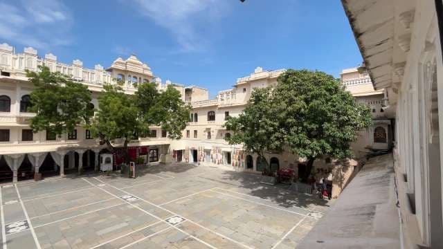 Tour of Udaipur City Palace Courtyard in Rajasthan