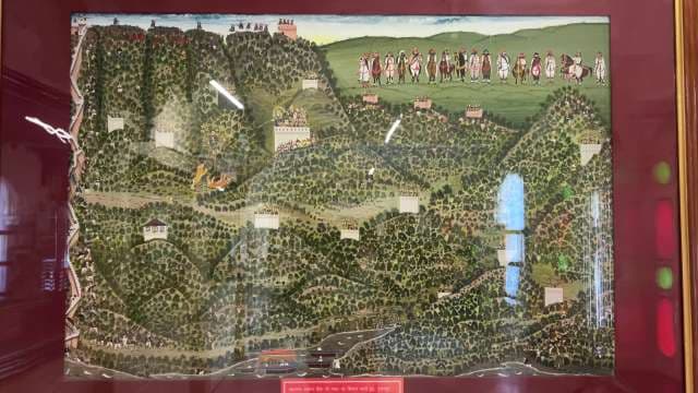Historic Hunting Scene Painting in Udaipur Palace Museum