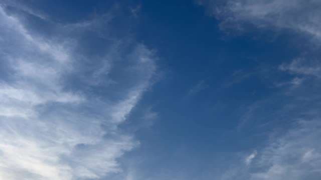 Peaceful Blue Sky With Gentle Wispy Clouds