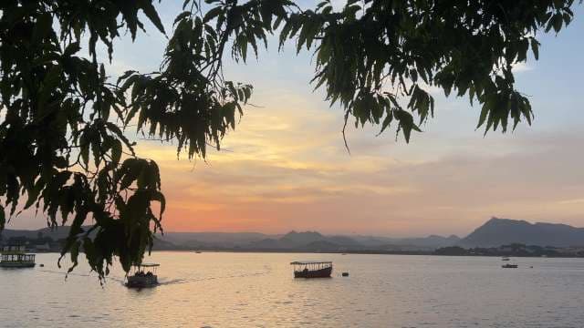 Beautiful Sunset Cruise on Udaipur's Lake Pichola