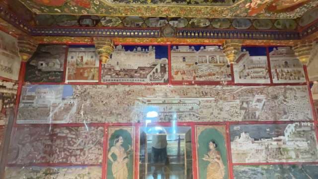 Intricate Wall Paintings of City Palace Udaipur