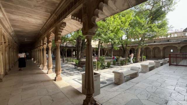Historic Courtyard Architecture in Udaipur's City Palace