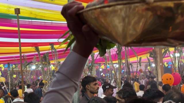 Vibrant Indian Festival Crowd With Traditional Rituals