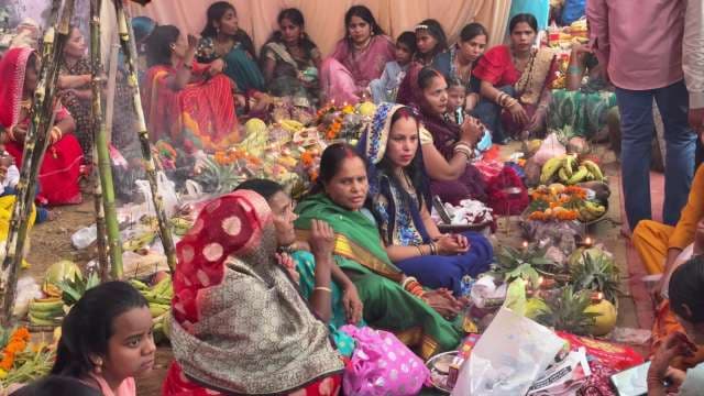 Traditional Indian Women Celebrating Puja With Offerings