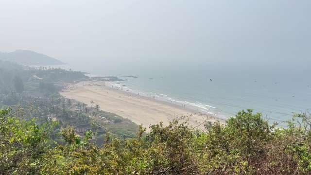Stunning Aerial View of Palolem Beach Paradise