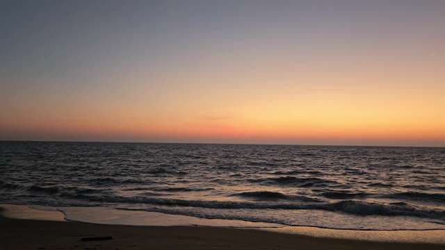 Breathtaking Sunset Over Sunset Beach Waves Ernakulam
