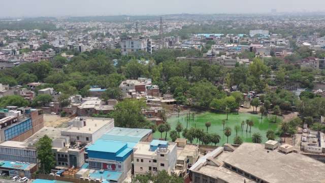 Stunning Aerial View of Bustling Urban Cityscape