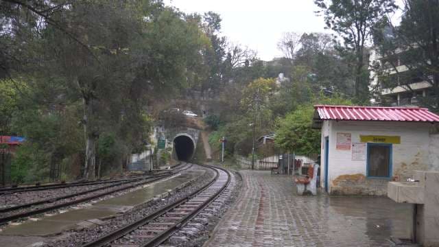 Solan Train Tunnel Entrance Through Scenic Mountain Landscape