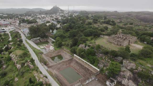 Aerial View of Cheluvanarayana Swamy Temple and Sacred Landscape