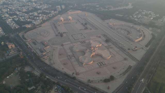 Aerial view of Ambedkar Memorial Park in Lucknow