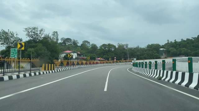 Modern Highway Interchange with Directional Signage