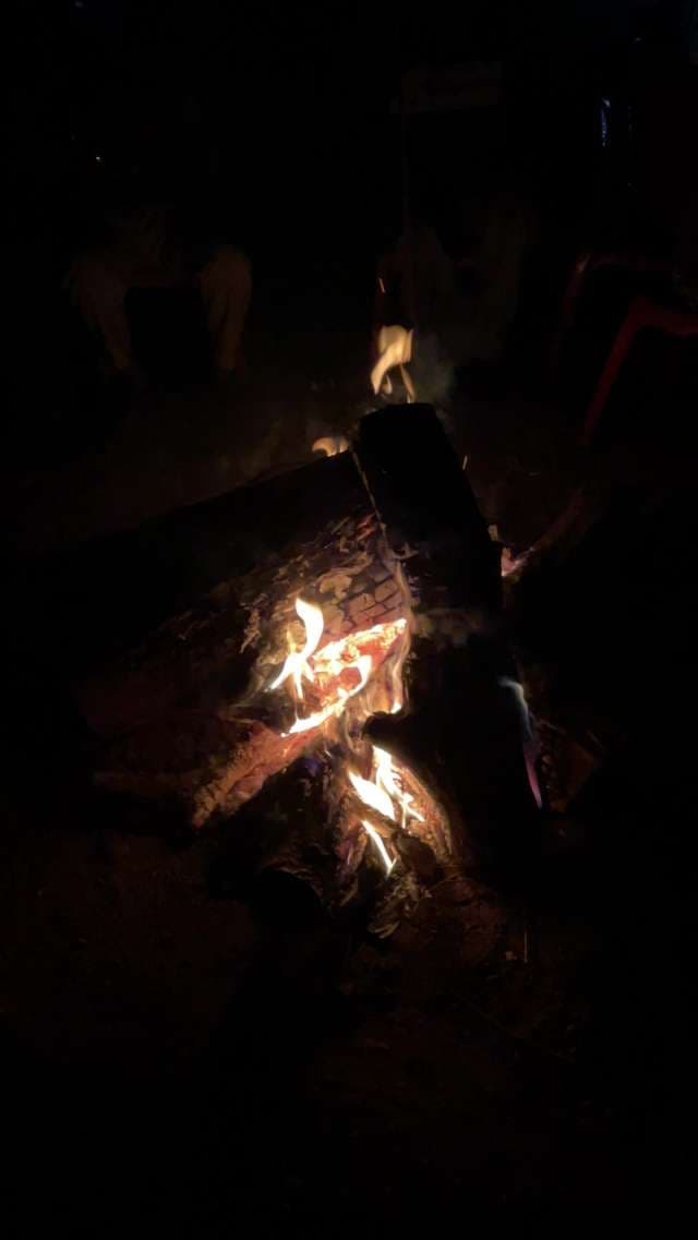 Campfire Gathering: Evening Bonfire with Friends