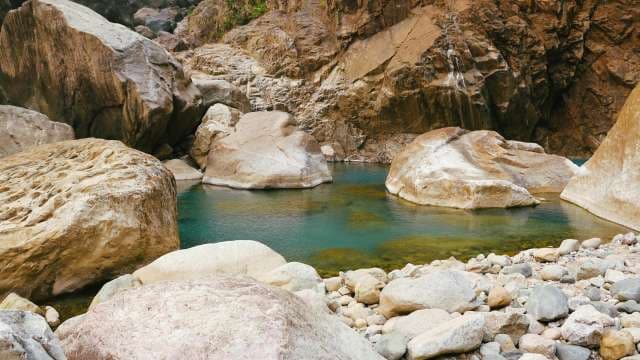 Crystal Clear Mountain Canyon Pool Natural Wonder