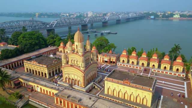 Dakshineswar Kali Temple and Hooghly Bridge Kolkata