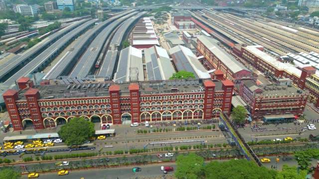 Aerial View of the Iconic Howrah Junction Railway Station in Kolkata