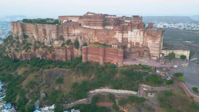Majestic Mehrangarh Fort Aerial View in Jodhpur Rajasthan India