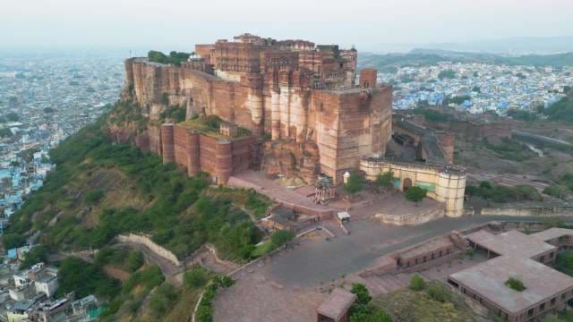 Majestic Mehrangarh Fort Overlooking the Blue City of Jodhpur Rajasthan
