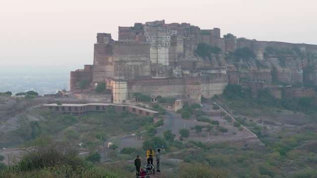 Majestic Mehrangarh Fort Standing Tall Over Jodhpur City in Rajasthan
