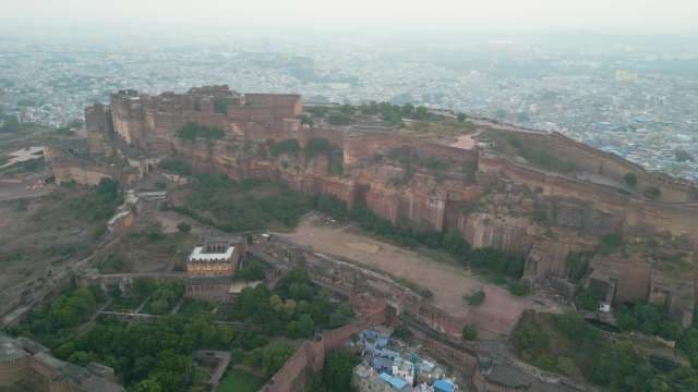 Stunning Aerial View of Majestic Mehrangarh Fort in Jodhpur Blue City