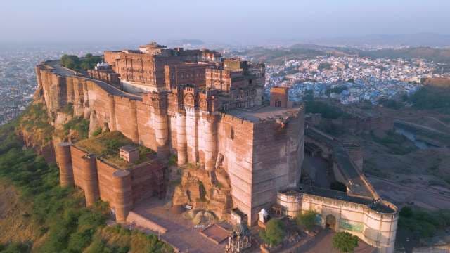 Stunning Aerial View of Mehrangarh Fort and Jodhpur Blue City