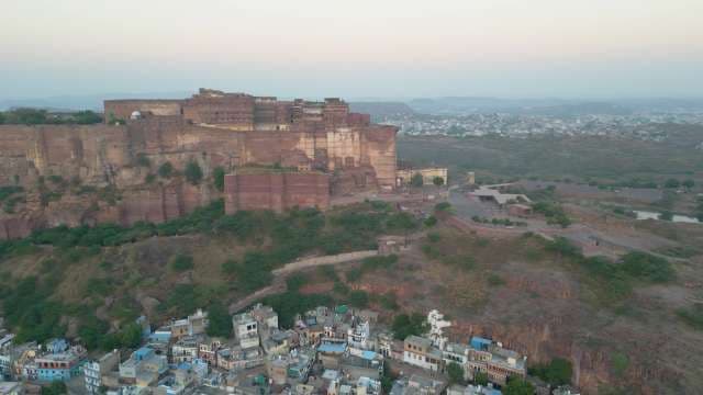 Majestic Aerial View of Mehrangarh Fort in Jodhpur Rajasthan India