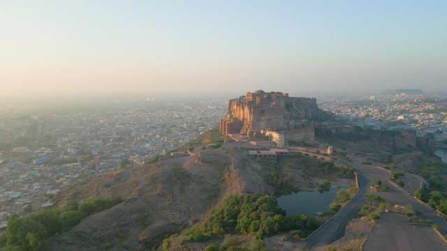 Majestic Mehrangarh Fort Overlooking the Blue City of Jodhpur at Sunrise