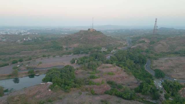 Stunning Aerial View of Jodhpur Landscape and Hills in Rajasthan India