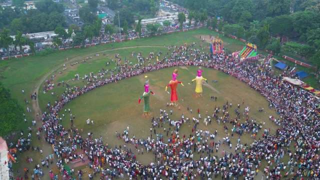 Vibrant Dussehra Festival Celebration and Massive Effigies in India