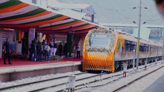 Inauguration Ceremony of the Decorated Vande Bharat Express Train in India