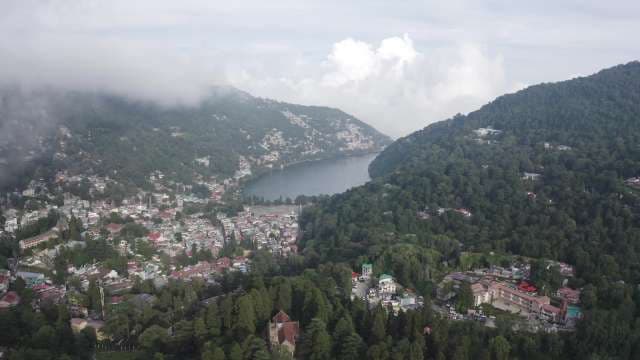 Breathtaking Aerial View of Nainital Lake and the Himalayan Hill Station