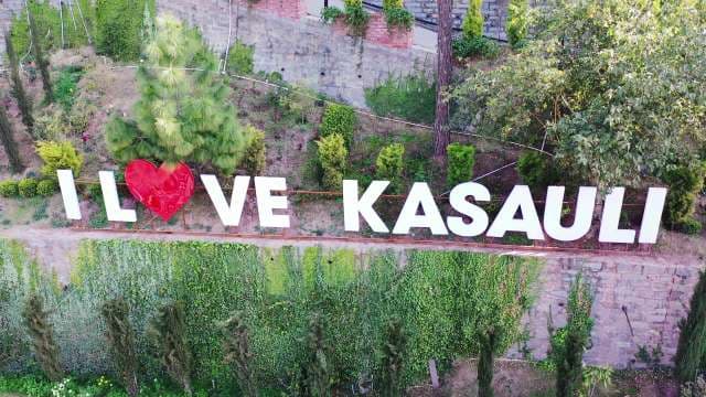 Iconic I Love Kasauli Sign in the Mountains of Himachal Pradesh