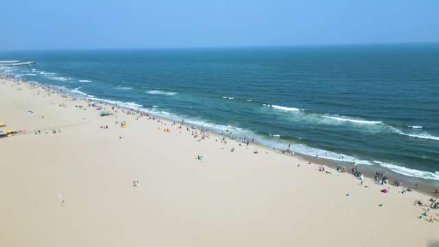 Stunning Aerial View of Crowded Puri Beach in Odisha India