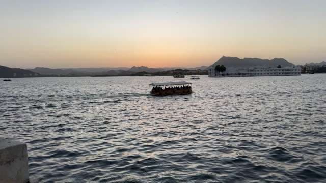 Stunning Sunset Boat Cruise on Lake Pichola in Udaipur India