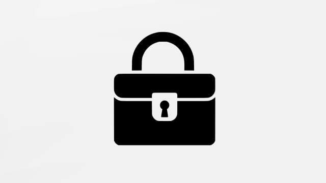 Minimalist Black Briefcase Icon Animation for Professional Use