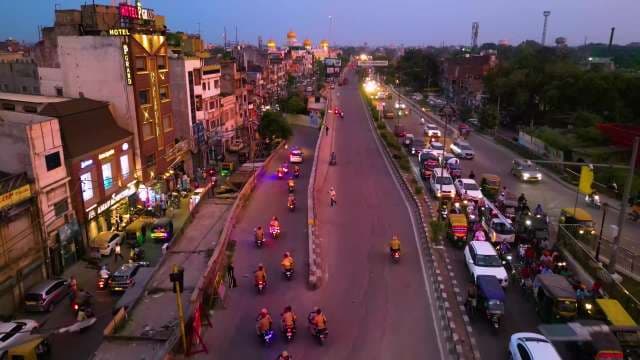 Evening Traffic and Urban Life Ludhiana