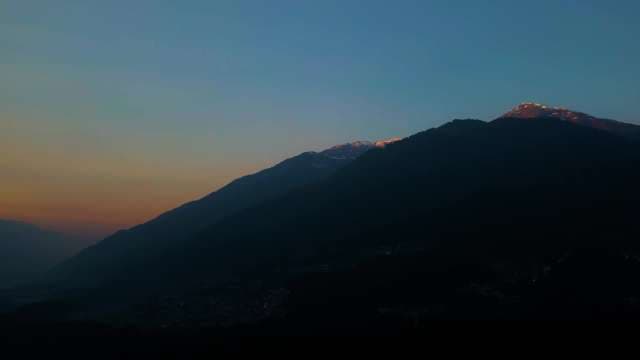 Stunning Sunrise Over Snow-Capped Himalayan Mountain Peaks