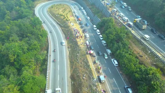 Aerial View of Patratu Valley, Rarha, Scenic Winding Road Jharkhand India